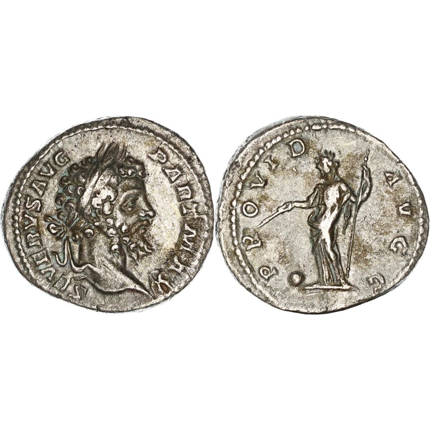 Roman Empire, Septimius Severus, Silver Denarius, 198-200 AD, nVF