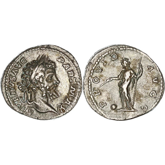 Roman Empire, Septimius Severus, Silver Denarius, 198-200 AD, nVF