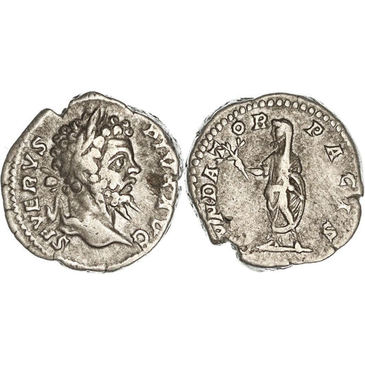 Roman Empire, Septimius Severus, Silver Denarius, 201-202 AD, nVF