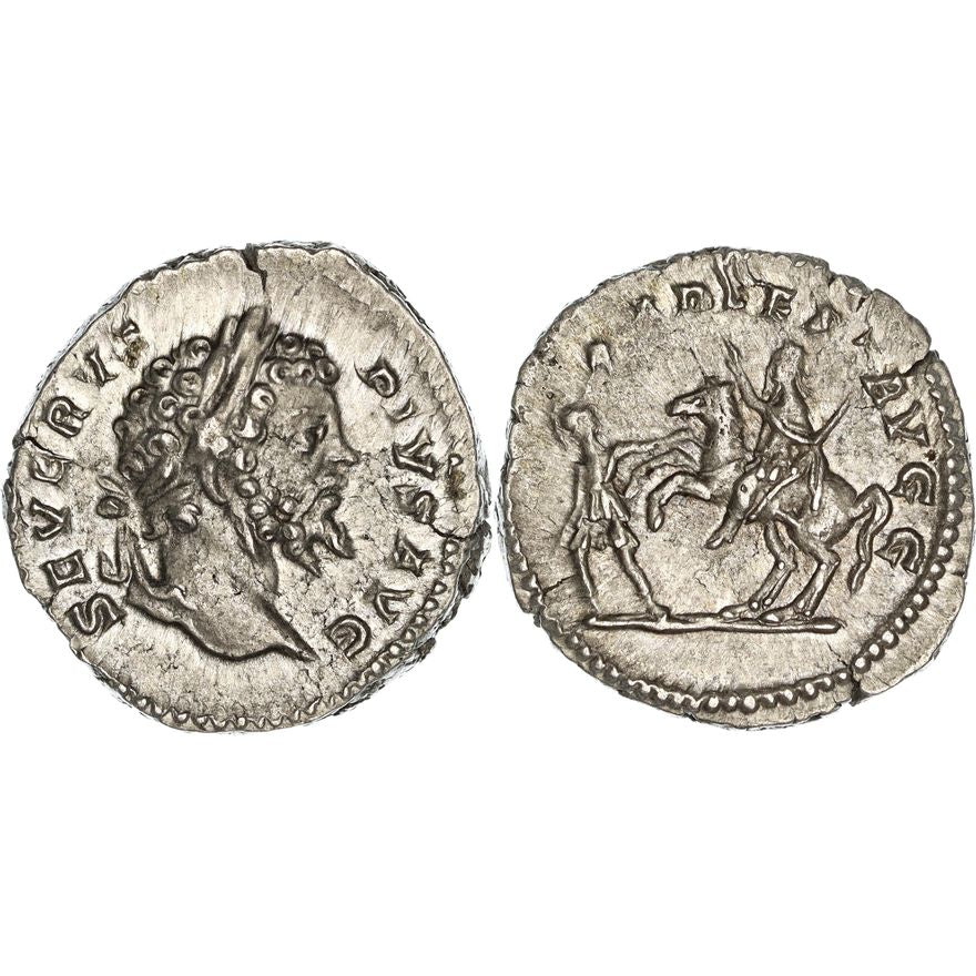 Roman Empire, Septimius Severus, Silver Denarius, 202 AD, VF