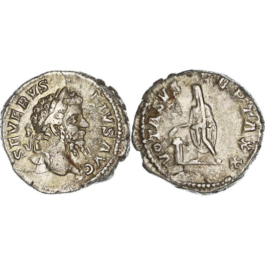 Roman Empire, Septimius Severus, Silver Denarius, 202-210 AD, gF-nVF