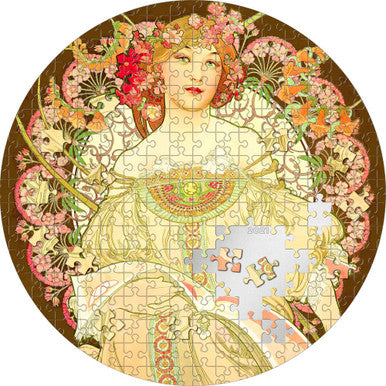Palau 2021 20$ Micropuzzle Treasures Reverie by Mucha 3oz Silver Coloured 250 Pieces Proof Coin