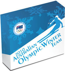 2010 $1 Australian Olympic Winter Team 1oz Silver Proof Coin