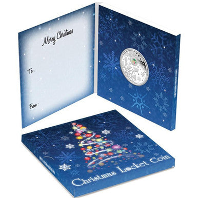 2012 $1 Merry Christmas 1oz Silver Locket Coin