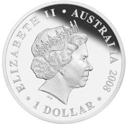 2008 $1 Australian Olympic Team 1oz Silver Proof Coin