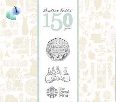 UK 2016 50p Beatrix Potter 150 Years Uncirculated Coin