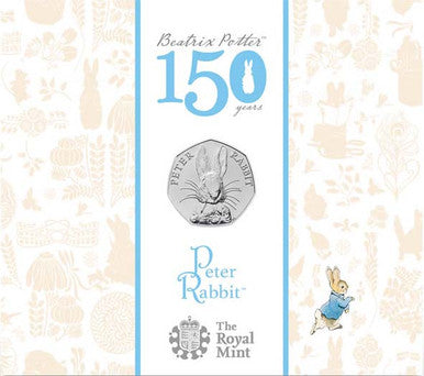 UK 2016 50p 150th Anniversary of Beatrix Potter Peter Rabbit Uncirculated Coin