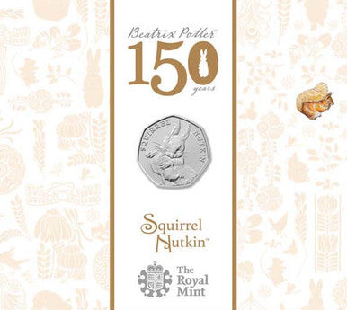 UK 2016 50p 150th Anniversary of Beatrix Potter Squirrel Nutkin Uncirculated Coin