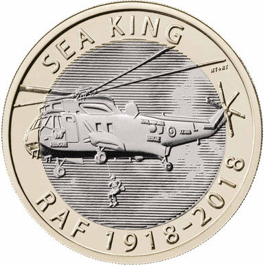 UK 2018 £2 RAF Centenary Sea King Uncirculated Coin