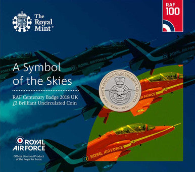 UK 2018 £2 RAF Centenary Badge Uncirculated Coin