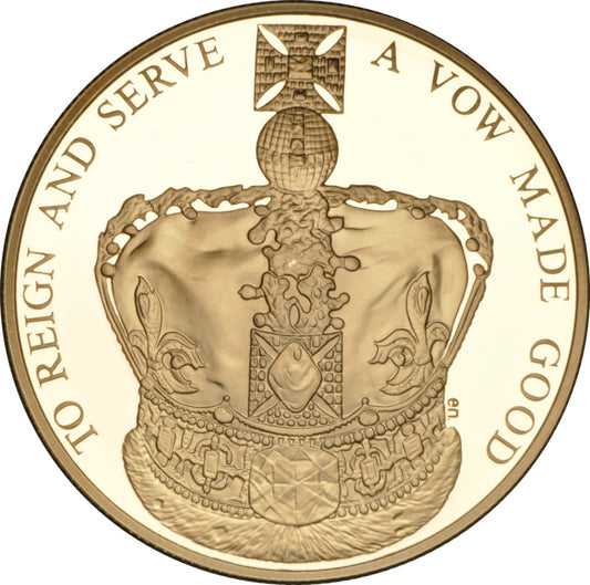 UK 2013 £5 The 60th Anniversary of The Queen's Coronation Gold Plated Silver Proof Coin