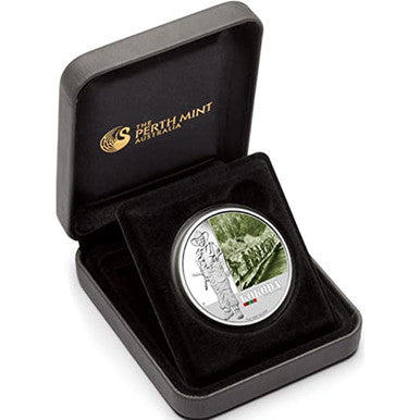 2012 $1 Famous Battles In Australian History Kokoda 1oz Silver Coloured Proof Coin