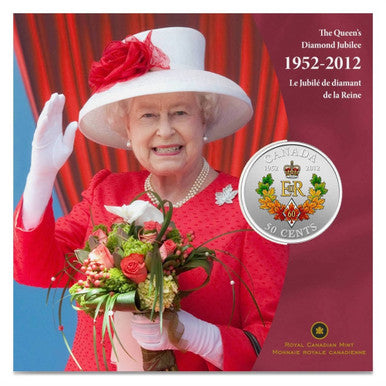 Canada 2012 50c The Queen's Diamond Jubilee Silver Plated Coin