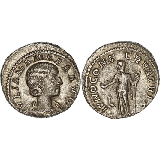 Roman Empire, Julia Mamaea, Silver Denarius, 222 AD, nVF