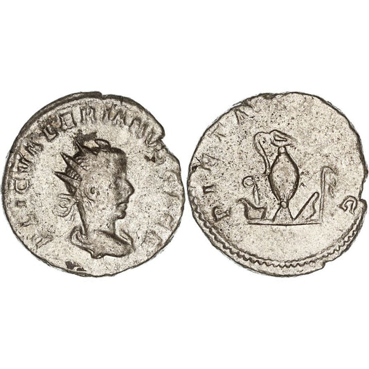 Roman Empire, Valerian II, Æ Antoninianus, 254-255 AD, gF-nVF