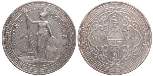 Great Britain 1911/00B Trade Dollar EF