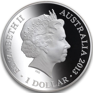 2013 $1 Kangaroo In Outback F15 Privy Mark 1oz Silver Proof Coin