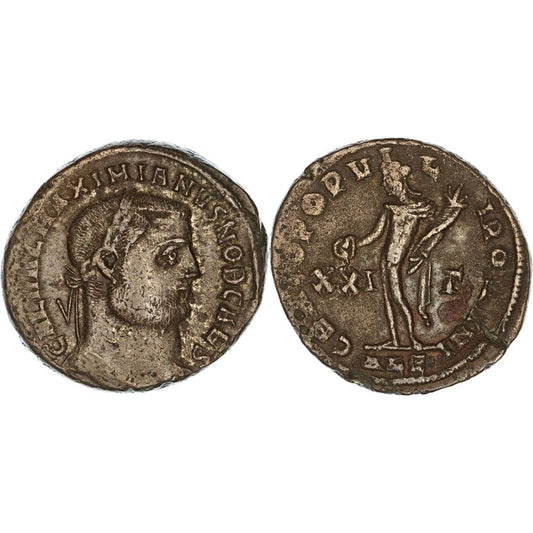 Roman Empire, Galerius, Æ Follis, 300 AD, gVF