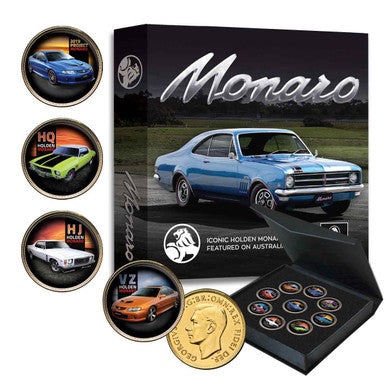 Holden Monaro Gold Plated Penny 9 Coin Collection