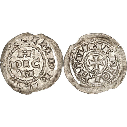Kingdom of Italy, Henry III to Henry V, Silver Denier, 1100-1150 AD, EF