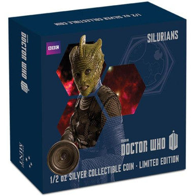 Niue 2014 $1 Doctor Who Silurians 1/2oz Silver Coloured Proof Coin