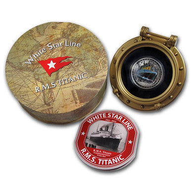 Niue 2012 $2 White Star Line RMS Titanic 100th Anniversary 2oz Silver Coloured Proof Coin