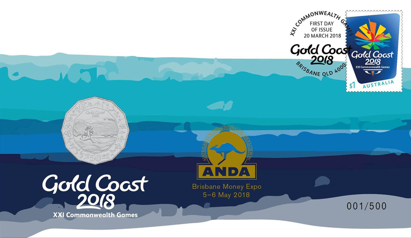 2018 50c ANDA Brisbane Gold Coast XXI Commonwealth Games PNC