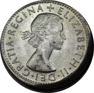 1953 Misstruck Shilling UNC