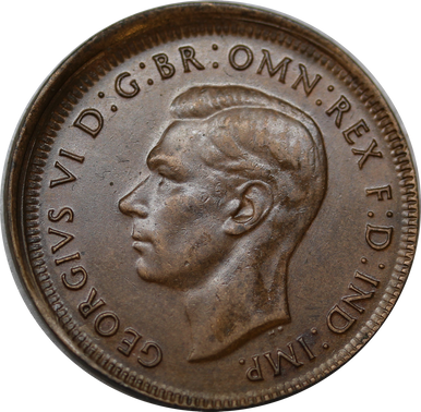 1947 Misstruck Halfpenny