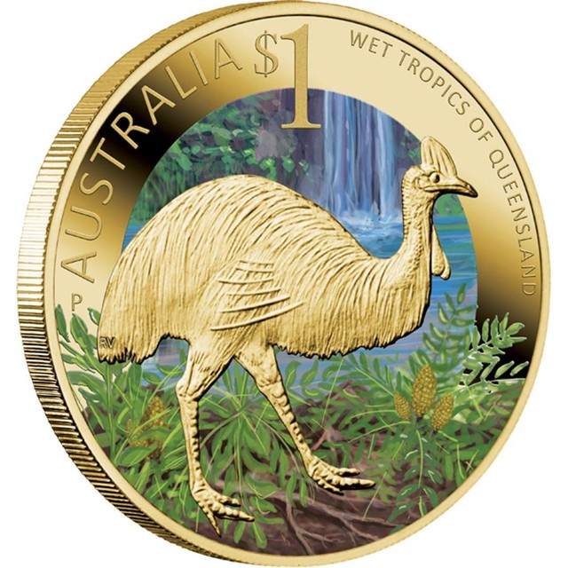 2011 $1 Celebrate Australia World Heritage Site Coloured Uncirculated 5 Coin Set