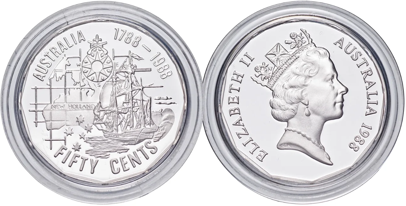 1988 Masterpieces In Silver 4 Coin Proof Set