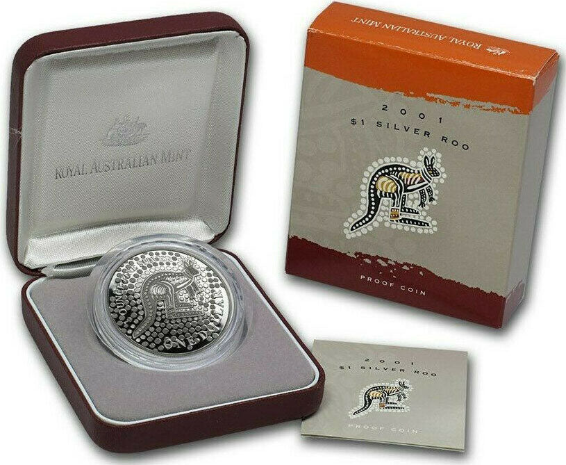 2001 $1 Kangaroo 1oz Silver Proof Coin