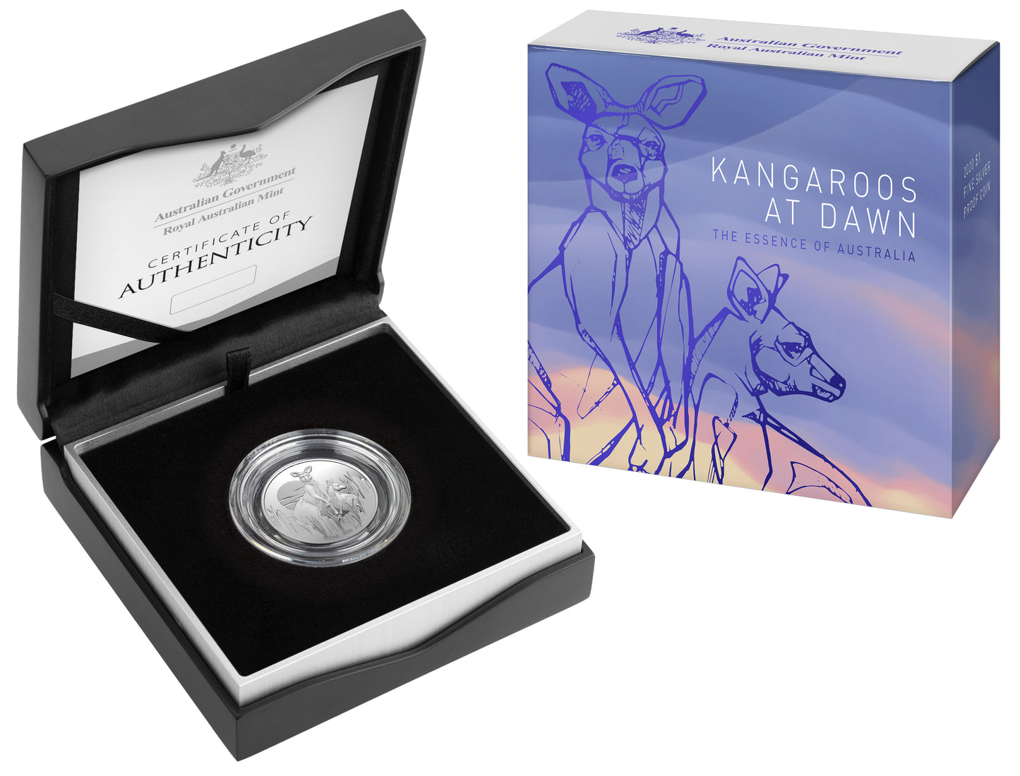 2020 $1 Kangaroos At Dawn 1/2oz Silver Proof Coin