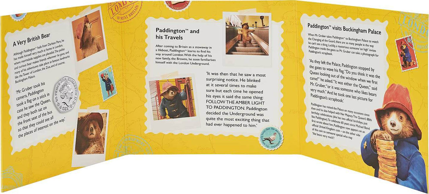 UK 2018 50p Celebrating The 60th Anniversary of Paddington At The Palace Uncirculated Coin