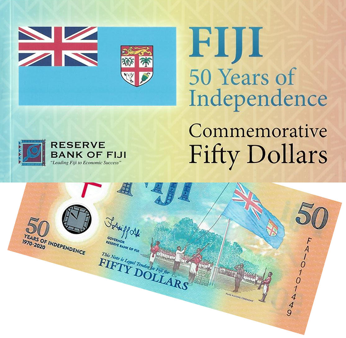 Fiji 2020 $50 50 Years of Independence Commemorative Banknote