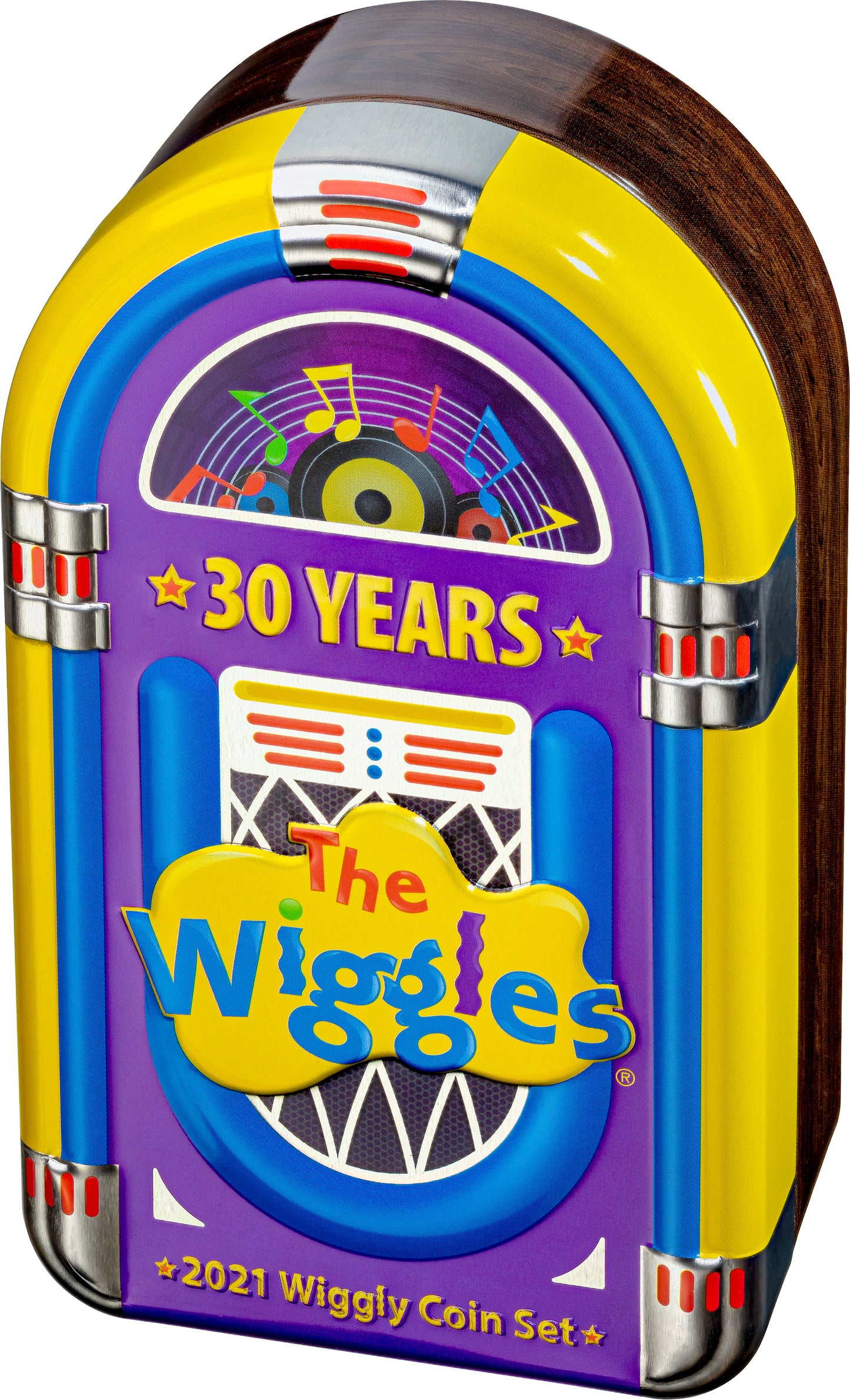2021 30c 30 Years of The Wiggles Coloured Uncirculated 2 Coin Box Set