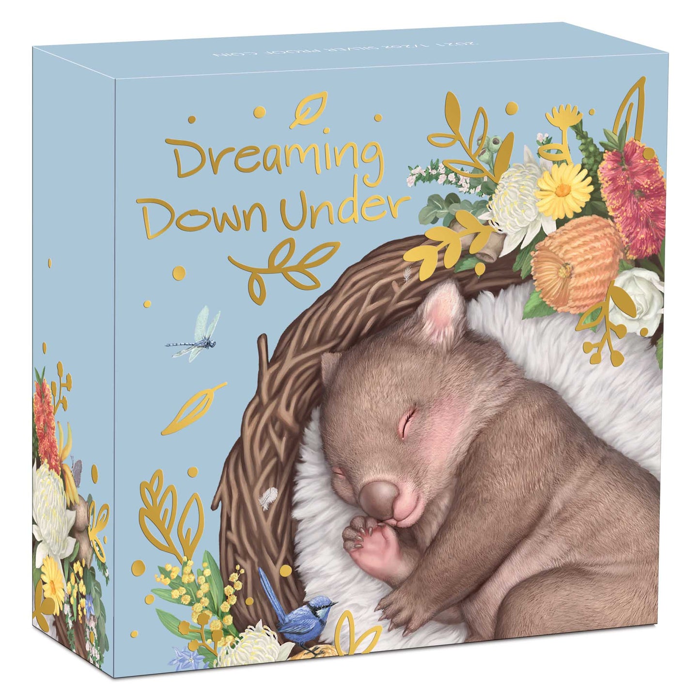 2021 50c Dreaming Down Under Wombat 1/2oz Silver Coloured Proof Coin
