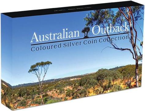 2014 50c Australian Outback 1/2oz Silver Coloured Proof 3 Coin Set
