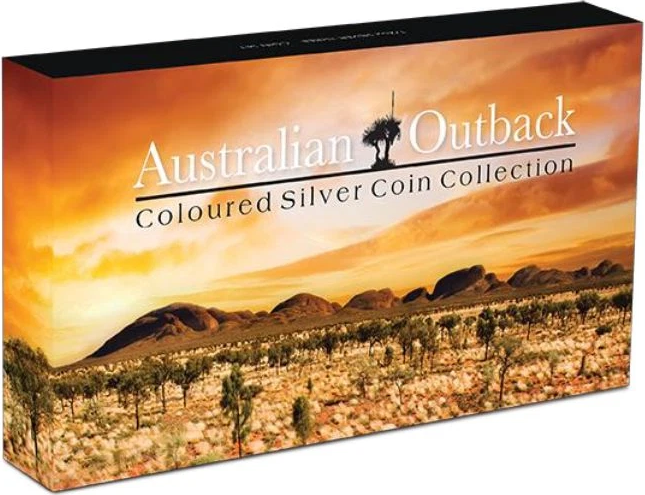 2015 50c Australian Outback 1/2oz Silver Coloured Proof 3 Coin Set