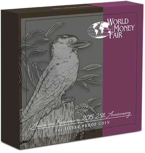 2015 $1 WMF Berlin 25th Anniversary Australian Kookaburra 1oz Silver Proof Coin