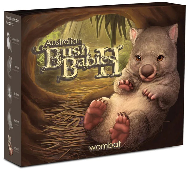 2013 50c Australian Bush Babies II Wombat 1/2oz Silver Coloured Proof Coin