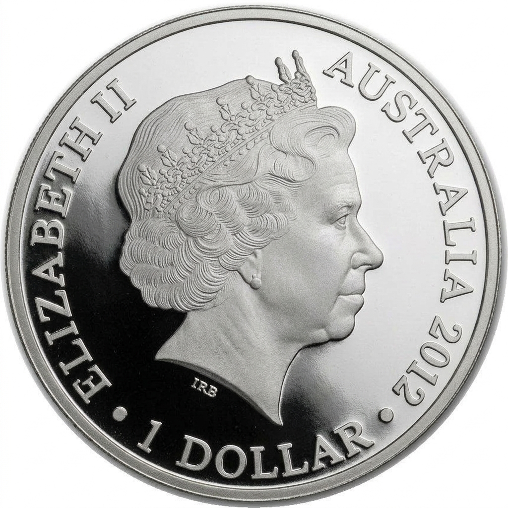 2012 $1 Kangaroo In Outback F15 Privy Mark 1oz Silver Proof Coin