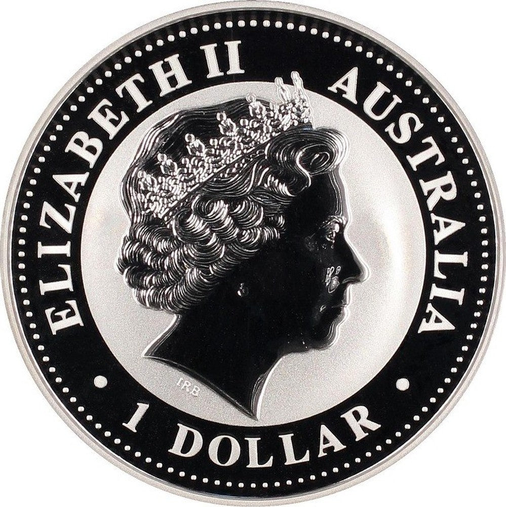 2006 $1 Australia Japan Year of Exchange 1oz Silver Coloured Coin