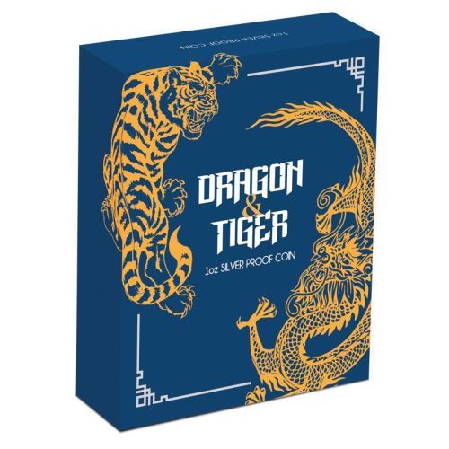 2019 $1 Dragon & Tiger 1oz Silver Proof Coin