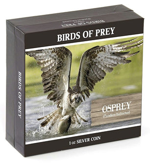 Niue 2013 $2 Birds of Prey Osprey 1oz Silver Coloured Proof Coin