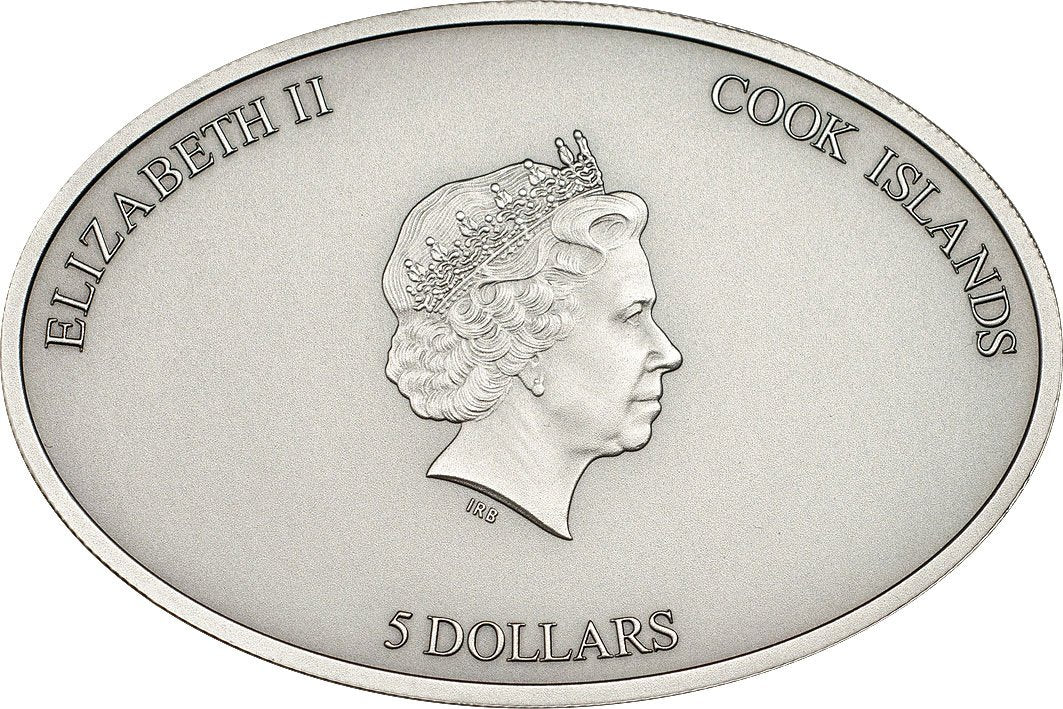 Cook Islands 2013 $5 Ceilings of Heaven Raphael's Room with Nano Chip Silver Antiqued Coin