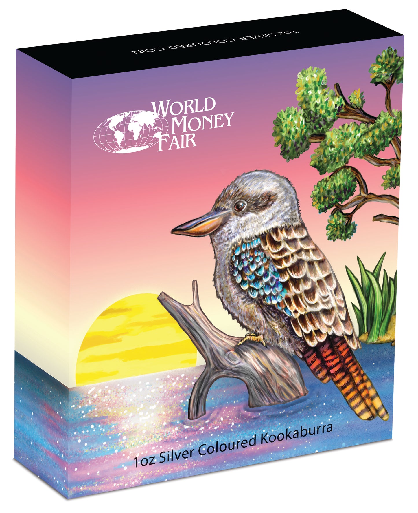 2019 $1 WMF Berlin Australian Kookaburra 1oz Silver Coloured Proof Coin