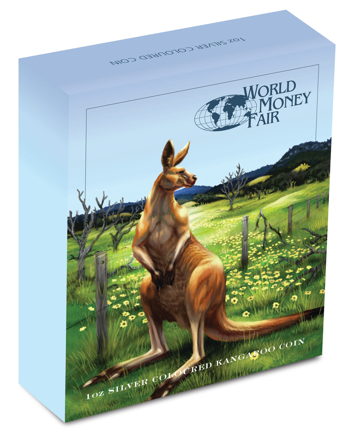 2014 $1 WMF Berlin Kangaroo 1oz Silver Coloured Proof Coin