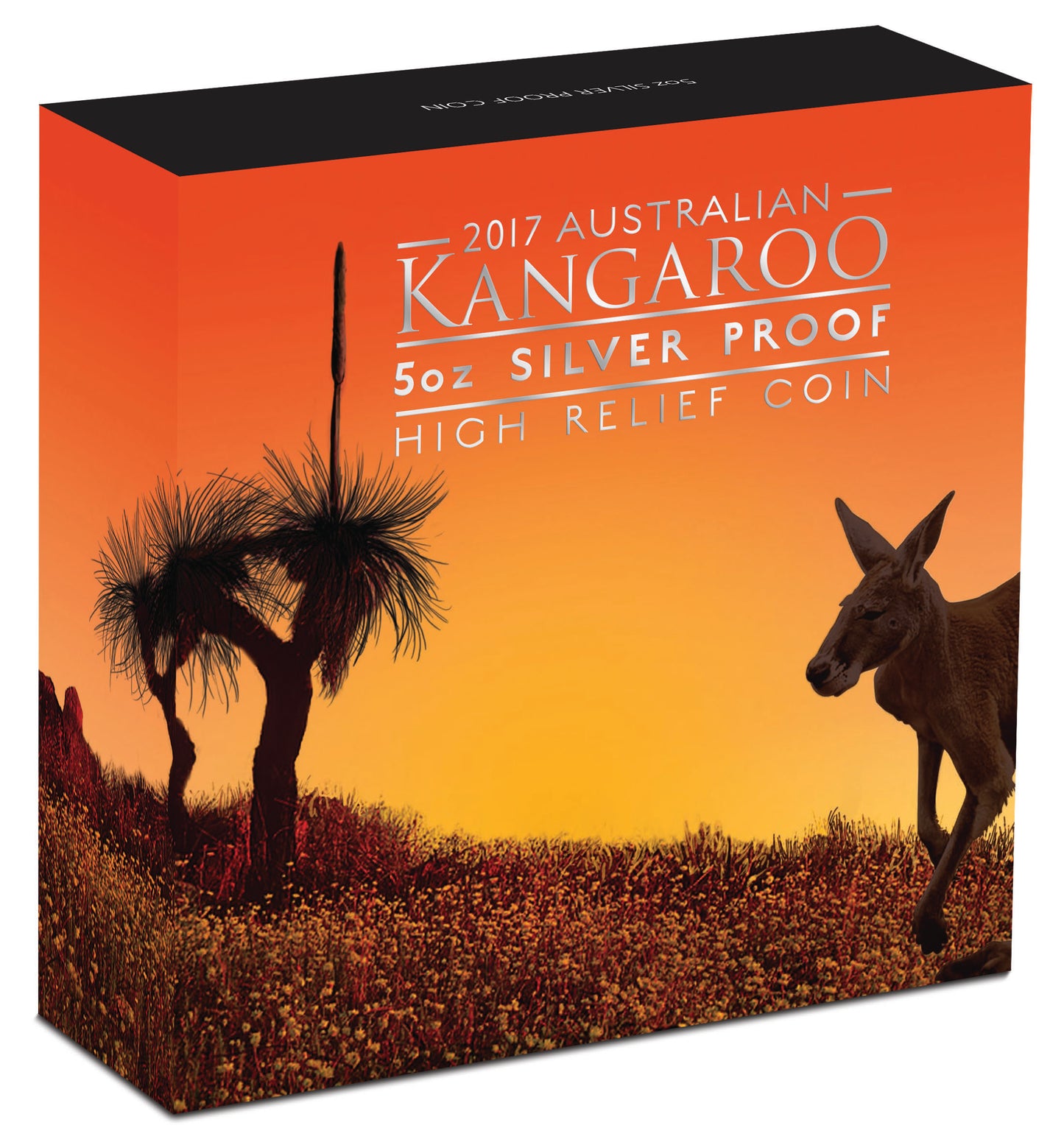 2017 $8 Australian Kangaroo 5oz Silver High Relief Proof Coin
