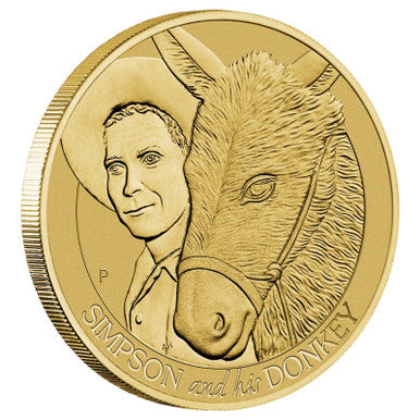2015 $1 Centenary of WWI Gallipoli Simpson & His Donkey PNC